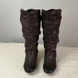 BareTraps Serene Slouchy Dark Brown Boots Size 6 M